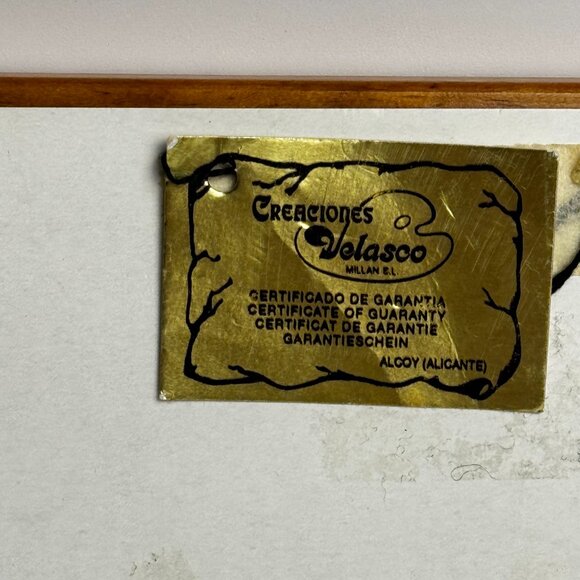 Glazed Tile 1.25" Paint of Mediterranean Coastal Scene Costa Del Sol Ruz Spain - Picture 7 of 14